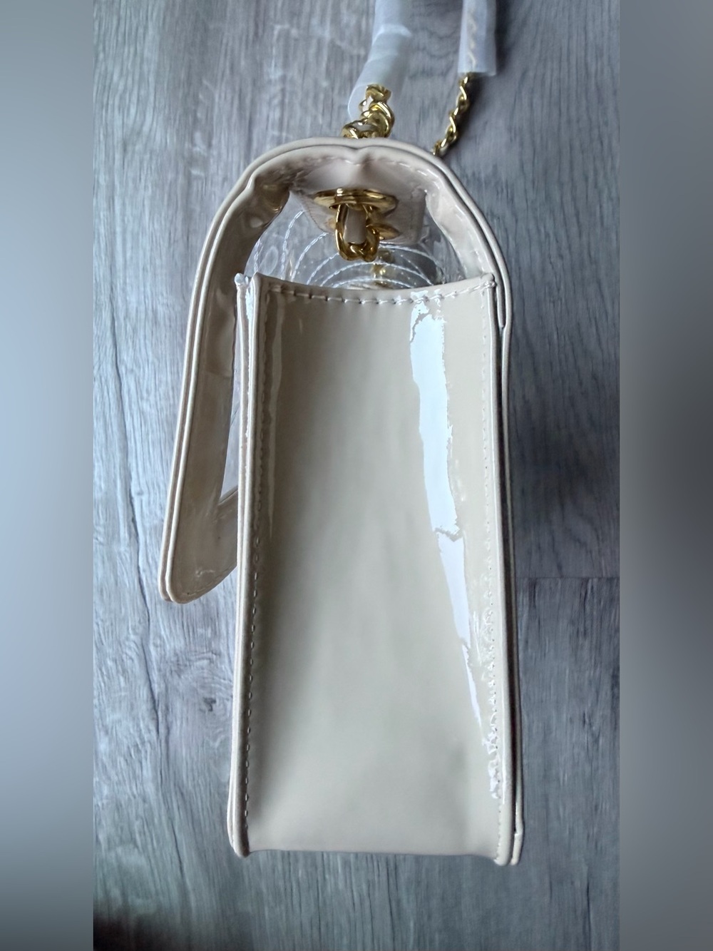 FULL SET Brand NEW Chanel Transparent Bag w
Beige Patent Leather & Gold Hardware - Picture 10 of 15
